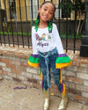 “Mardi Gras Fringe Pant Set”