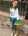 “Mardi Gras Fringe Pant Set”