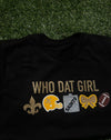 “WHO DAT GIRL TEE” Cropped