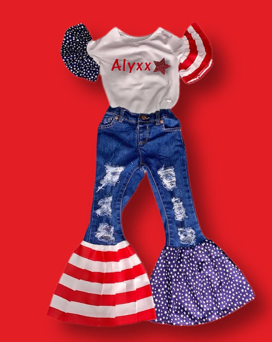 “Fourth Of July Pants Set”