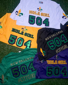  “Mardi Gras Jersey Tee” (5 Colors) Adults