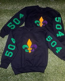  “504 X Fleur De Lis Sweatshirt” Infant&Youth (Black)(Unisex)